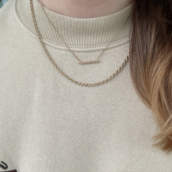 Vintage 14k gold rope chain necklace 20 inches - Picture 2 of 7